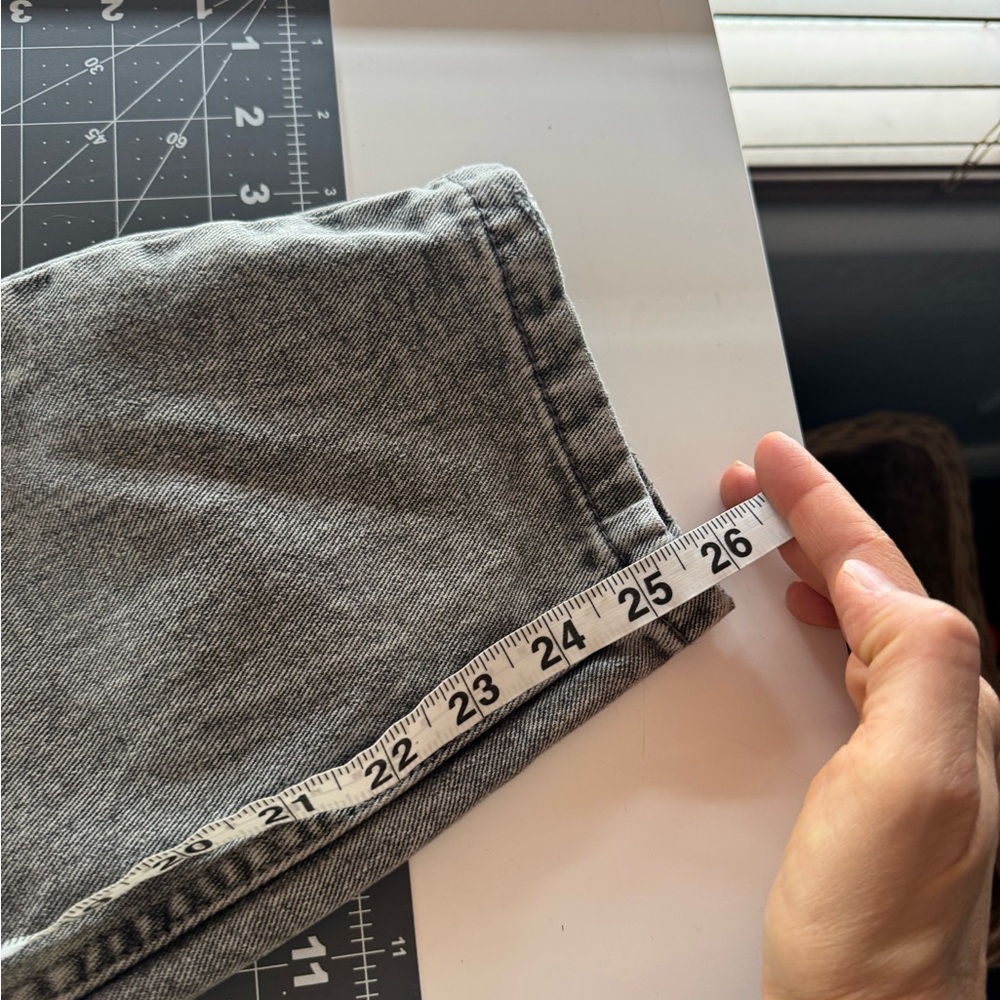 High Rise Distressed Gray Jeans - Picture 10 of 10
